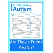 Who Is A Friend? Social Skills Worksheets